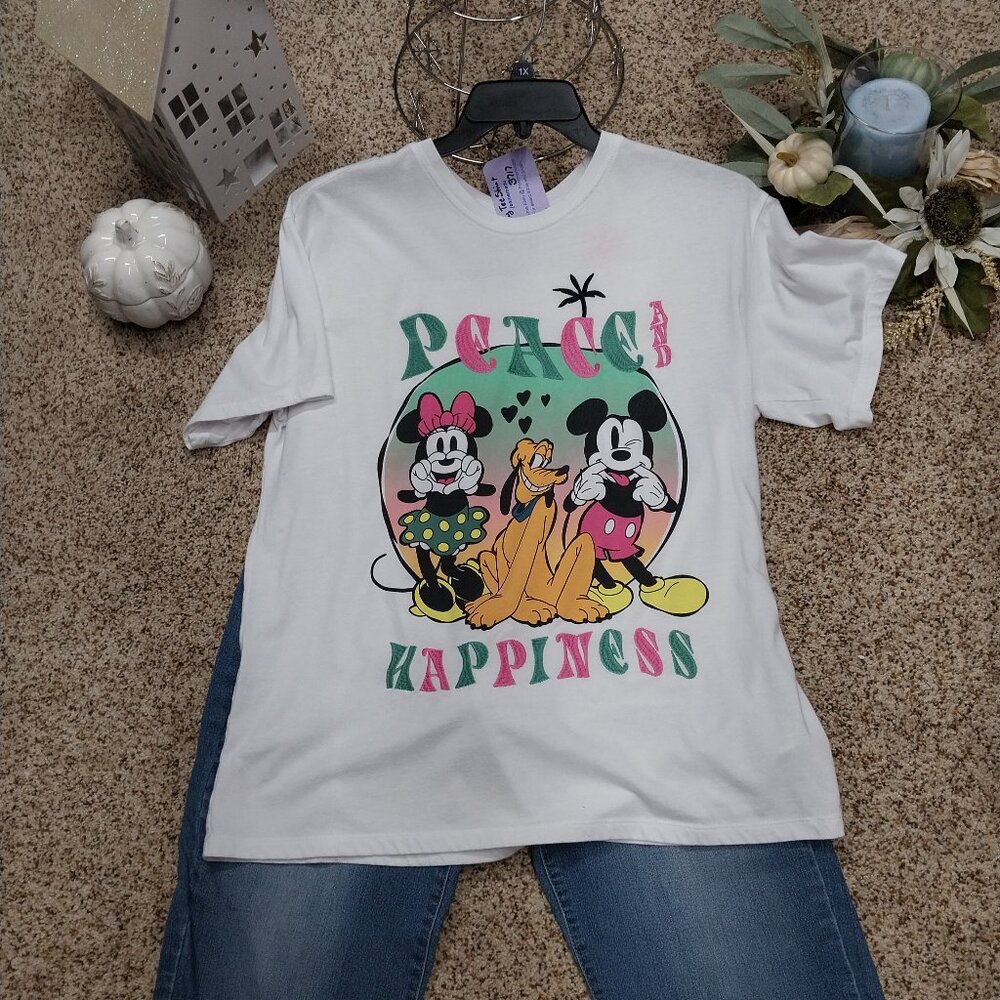 3717 Size Large Mickey Mouse Embroidered Tee Shirt.